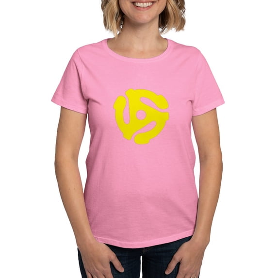 CafePress - 45 Record Adapter T Shirt - Women's Traditional Fit Dark T-Shirt