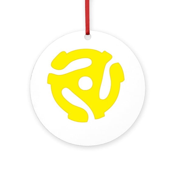 CafePress - 45 Vinyl Record - Round Wood Ornament 4"