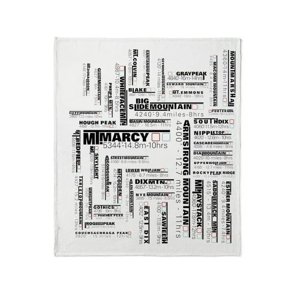 CafePress - 46 High Peaks Throw Blanket - Soft Fleece Throw Blanket, 50"x60" for All Ages