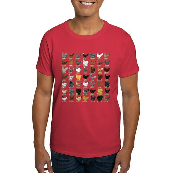 CafePress - 49 Hen Breeds Dark T Shirt - Men's Classic Graphic Cotton T-Shirt