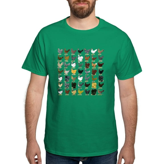 CafePress - 49 Hen Breeds Dark T Shirt - Men's Classic Graphic Cotton T-Shirt