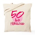 thumbnail image 1 of CafePress - 50 And Fabulous Tote Bag - Unisex Canvas Tote Bag, Beige, 1-Piece, 1 of 6