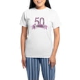 thumbnail image 1 of CafePress - 50 & Fabulous Diamonds Pajamas - Women's Short Sleeve Print T-Shirt and Pants Light Cotton Pajama Set, 1 of 7
