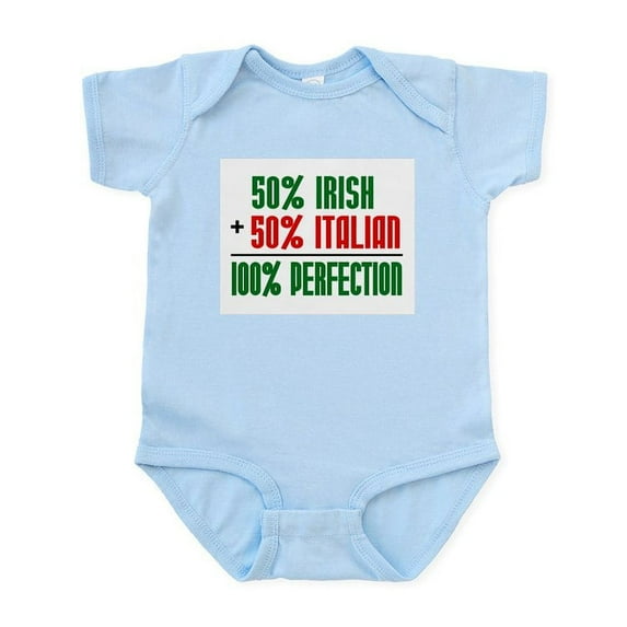 CafePress - 50% Irish + 50% Italian = 100 Infant Creeper - Baby Light Bodysuit, Size Newborn - 24 Months