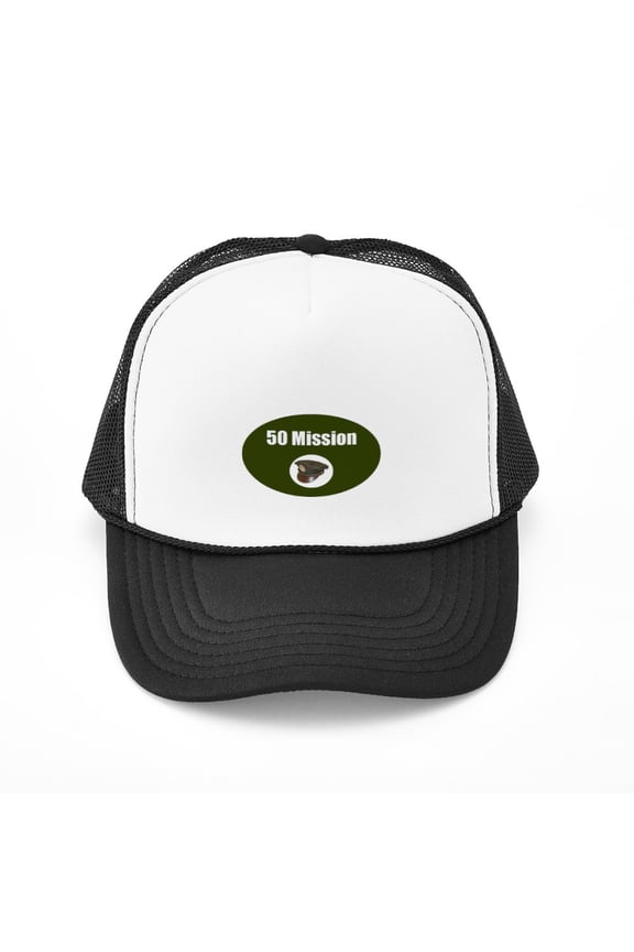 - 50 Mission Cap - Adjustable Unisex Printed Trucker Hat with Mesh Back