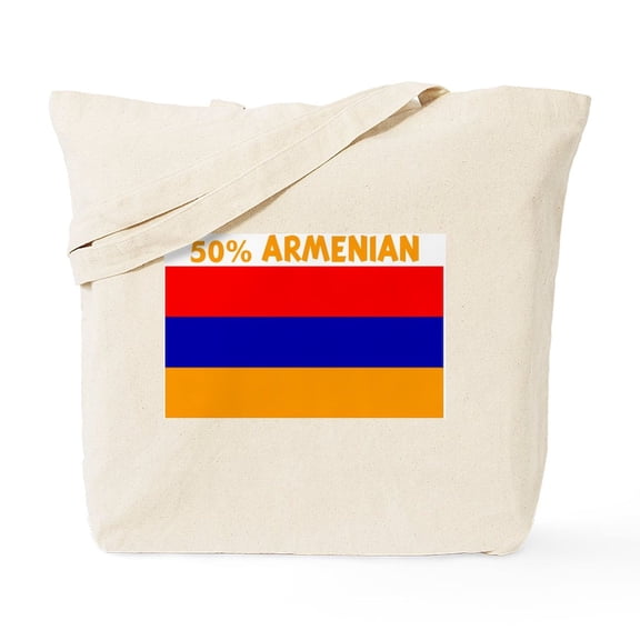 CafePress - 50 PERCENT ARMENIAN Tote Bag - Unisex Canvas Tote Bag, Beige, 1-Piece