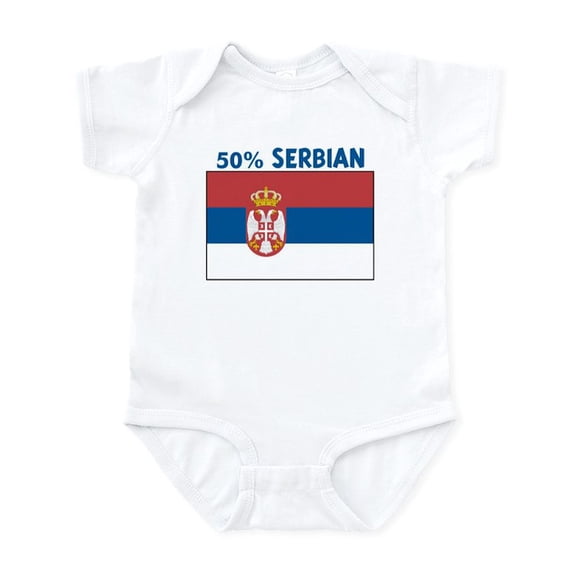 CafePress - 50 PERCENT SERBIAN Infant Bodysuit - Baby Light Bodysuit, Size Newborn - 24 Months