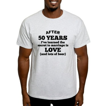 CafePress - 50 Years Of Love And Beer T Shirt - Men's Classic Graphic T-Shirt