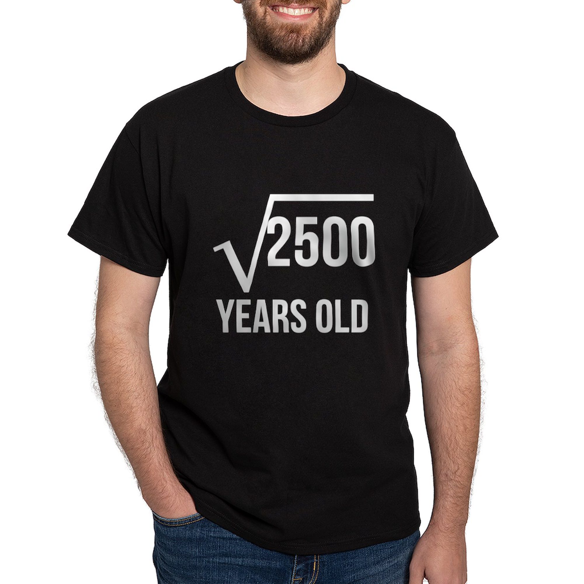 CafePress - 50 Years Old Square Root T Shirt - 100% Cotton T-Shirt - image 1 of 4