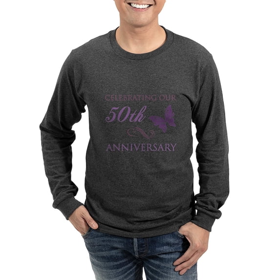CafePress - 50Th Anniversary (Butterfly) Long Sleeve Dark T Sh - Long Sleeve Dark T-Shirt