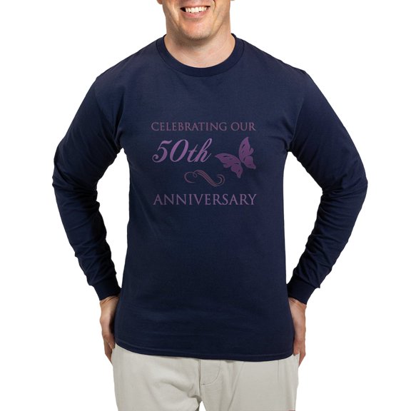 CafePress - 50Th Anniversary (Butterfly) Long Sleeve Dark T Sh - Long Sleeve Dark T-Shirt