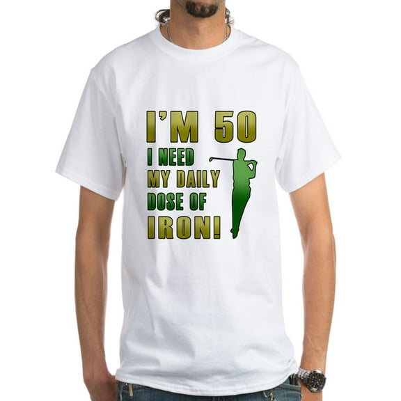 CafePress - 50Th Birthday Golf Humor White T-Shirt - Men's Classic T-Shirts