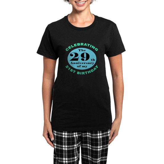CafePress - 50Th Birthday Humor Women's Dark Pajamas - Women's Short Sleeve Print T-Shirt and Pants Dark Cotton Pajama Set