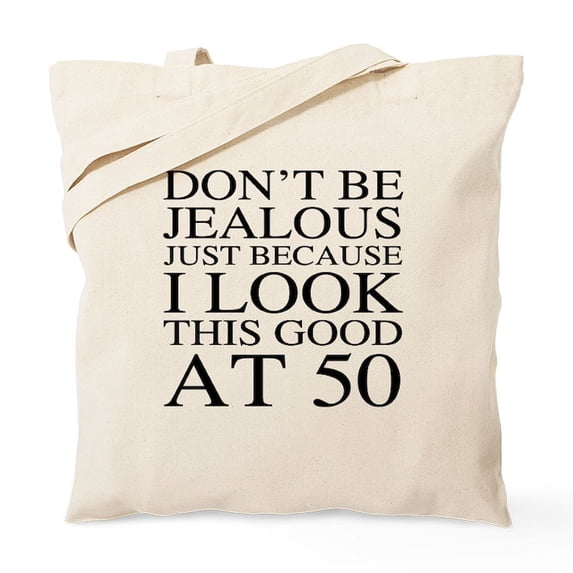 CafePress - 50Th Birthday Jealous Tote Bag - Unisex Canvas Tote Bag, Beige, 1-Piece
