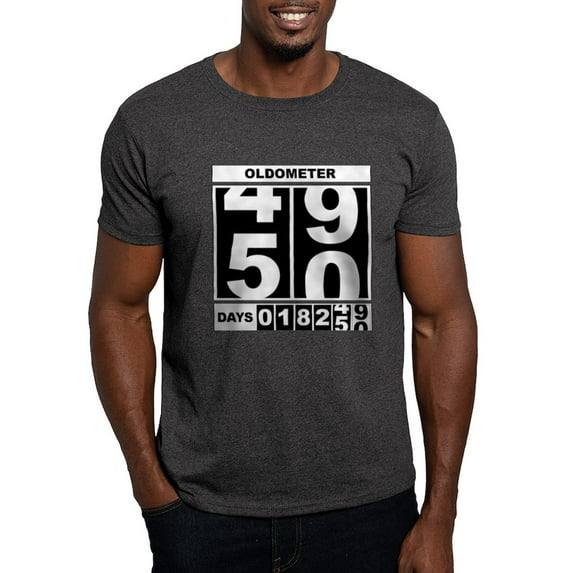 CafePress - 50Th Birthday Oldometer Dark T Shirt - Men's Classic Graphic Cotton T-Shirt