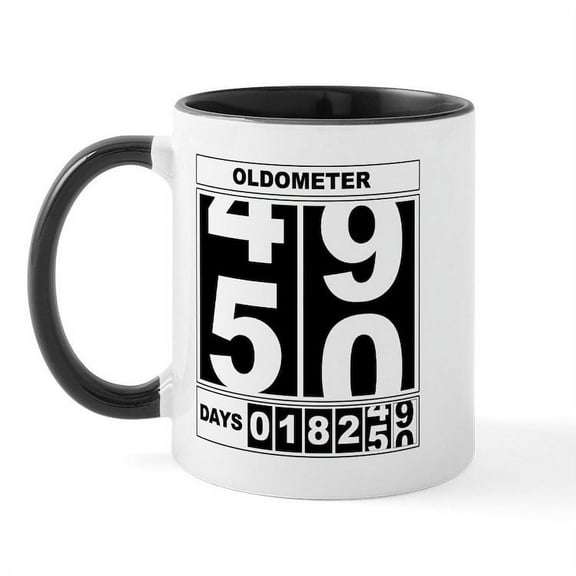 CafePress - 50Th Birthday Oldometer Mug - 11 oz Ceramic Mug - Novelty Coffee Tea Cup