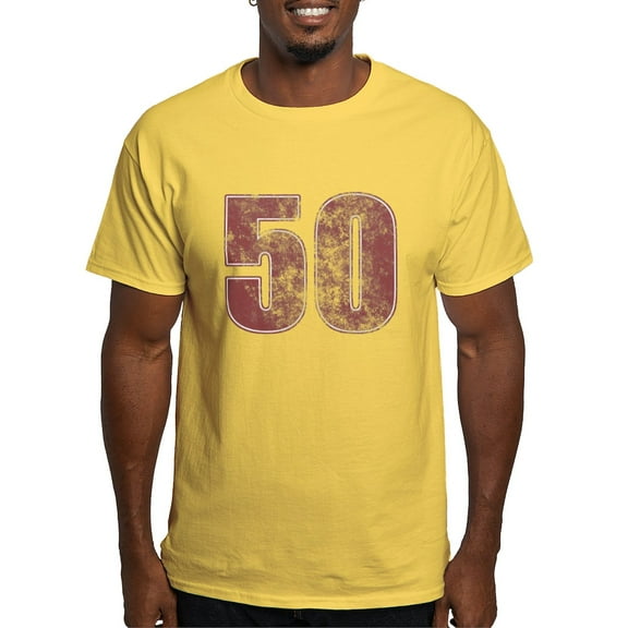 CafePress - 50Th Birthday Red Grunge Light T Shirt - Men's Classic Graphic T-Shirt