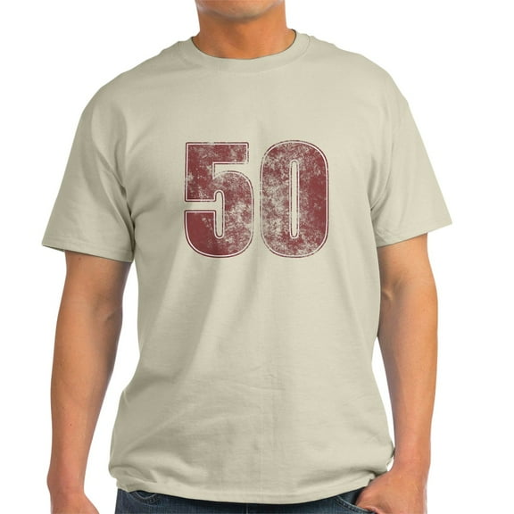 CafePress - 50Th Birthday Red Grunge Light T Shirt - Men's Classic Graphic T-Shirt