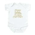 thumbnail image 1 of CafePress - 50Th Wedding Anniversary Gold Retro Typography Body Suit - Baby Light Bodysuit, Size Newborn - 24 Months, 1 of 4