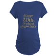 thumbnail image 1 of CafePress - 50Th Wedding Anniversary Gold Retro Typography Maternity T Shirt - Maternity Dark T-Shirt, 1 of 3