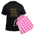 thumbnail image 1 of CafePress - 50Th Wedding Anniversary Gold Retro Typography Pajamas - Men's Dark Loose Fit Cotton Pajama Set, 1 of 7