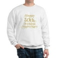 thumbnail image 1 of CafePress - 50Th Wedding Anniversary Gold Retro Typography Sweatshirt - Crew Neck Sweatshirt, 1 of 4