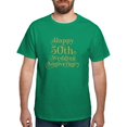 thumbnail image 1 of CafePress - 50Th Wedding Anniversary Gold Retro Typography T Shirt - Men's Classic Graphic Cotton T-Shirt, 1 of 4