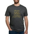 thumbnail image 1 of CafePress - 50Th Wedding Anniversary Gold Retro Typography T Shirt - Mens Tri-blend T-Shirt, 1 of 4