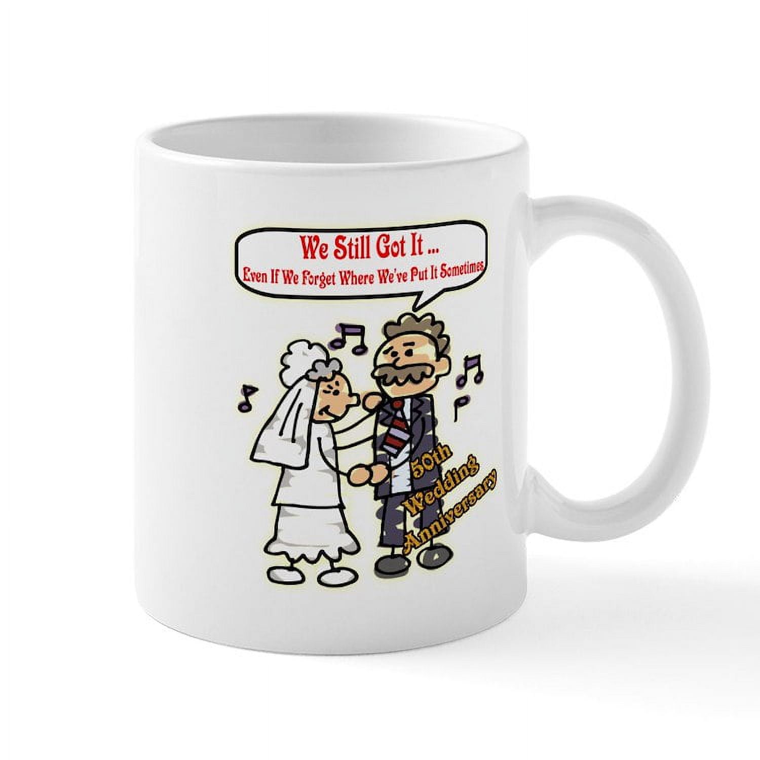 CafePress - 50Th Wedding Anniversary Mug - 11 oz Ceramic Mug - Novelty  Coffee Tea Cup