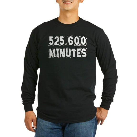 CafePress - 525,600 Minutes (Dark) Long Sleeve T Shirt - Long Sleeve Dark T-Shirt