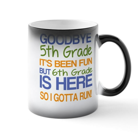 CafePress - 5Th Grade Graduation To 6Th Design Gift Kids Graph - 11 oz Color Changing Magic Mug