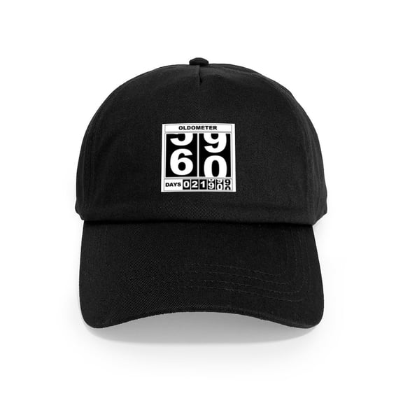 CafePress - 60Th Birthday Oldometer Cap - Adjustable 100% Brushed Unisex Casual Cotton Baseball Cap, Beige, 1