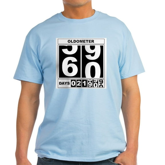 CafePress - 60Th Birthday Oldometer Light T Shirt - Men's Classic Graphic T-Shirt
