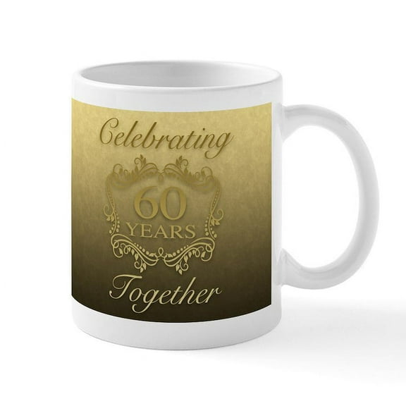 CafePress - 60Th Wedding Anniversary Mugs - 11 oz Ceramic Mug - Novelty Coffee Tea Cup