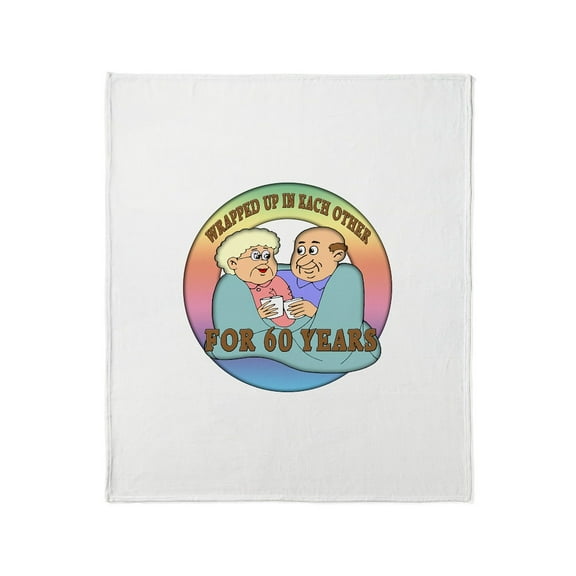 CafePress - 60Th Wedding Anniversary Throw Blanket - Soft Fleece Throw Blanket, 50"x60" for All Ages