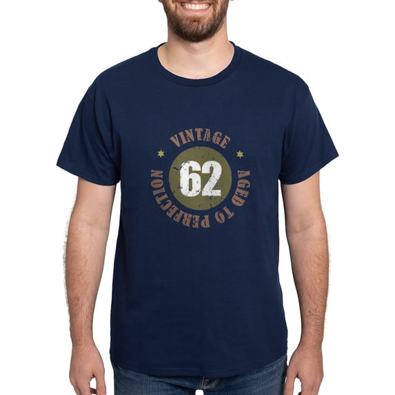 CafePress - 62Nd Vintage Birthday Dark T Shirt - Men's Classic Graphic Cotton T-Shirt