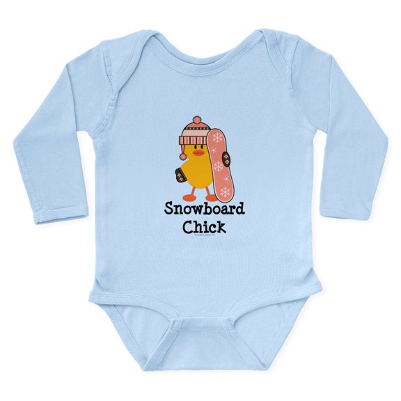 CafePress - 7 Snowboardchick Body Suit - Long Sleeve Cotton Baby Bodysuit