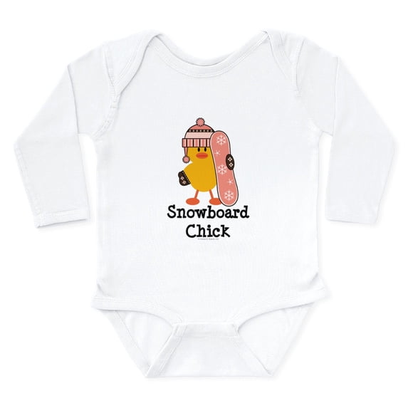 CafePress - 7 Snowboardchick Body Suit - Long Sleeve Cotton Baby Bodysuit