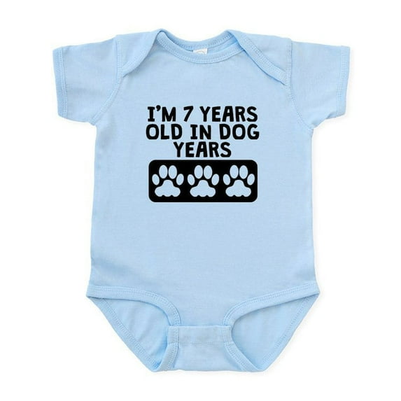 CafePress - 7 Years Old In Dog Years Body Suit - Baby Light Bodysuit, Size Newborn - 24 Months