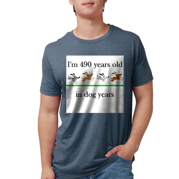 CafePress - 70 Birthday Dog Years 1 T Shirt - Mens Tri-blend T-Shirt