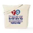 thumbnail image 1 of CafePress - 70 Year Old Birthday Designs Tote Bag - Unisex Canvas Tote Bag, Beige, 1-Piece, 1 of 7