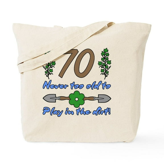 CafePress - 70Th Birthday For Gardeners Tote Bag - Unisex Canvas Tote Bag, Beige, 1-Piece