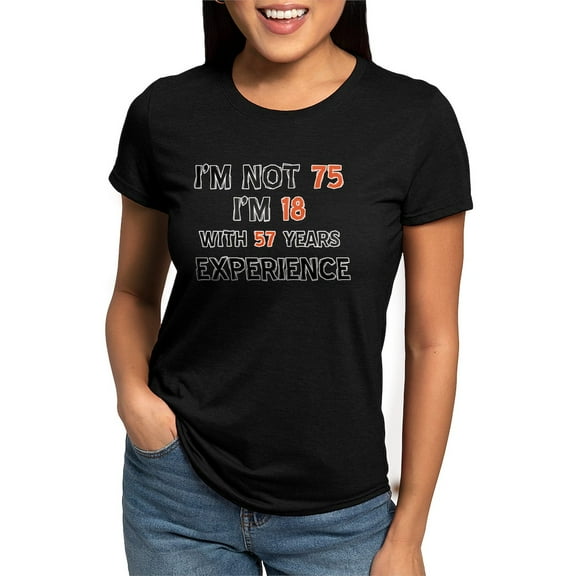 CafePress - 75 Year Old Designs T Shirt - Womens Tri-blend T-Shirt