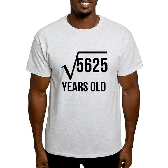 CafePress - 75 Years Old Square Root T Shirt - Men's Classic Graphic T-Shirt