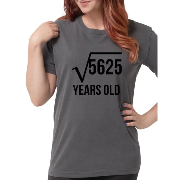 CafePress - 75 Years Old Square Root T Shirt - Womens Comfort Colors® Shirt