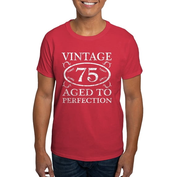 CafePress - 75Th Birthday Vintage Dark T Shirt - Men's Classic Graphic Cotton T-Shirt