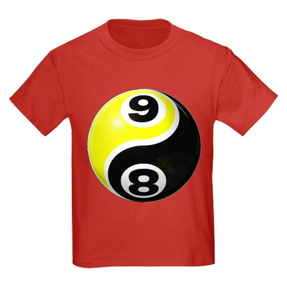 CafePress - 8 Ball 9 Ball Yin Yang Kids Dark T Shirt - Dark T-Shirt Kids XS-XL