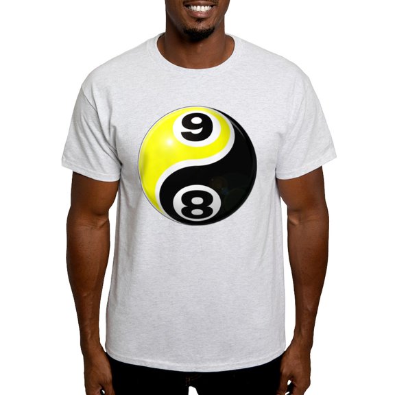 CafePress - 8 Ball 9 Ball Yin Yang Light T Shirt - Men's Classic Graphic T-Shirt