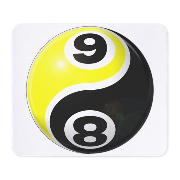 CafePress - 8 Ball 9 Ball Yin Yang Mousepad - Non-slip Rubber Mousepad, Gaming Mouse Pad