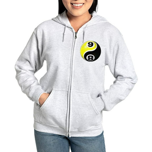 CafePress - 8 Ball 9 Ball Yin Yang - Women's Zip Hoodie